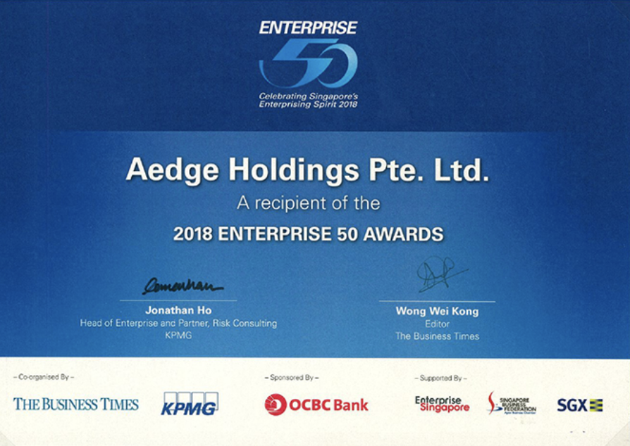 Enterprise 50 Award 2018